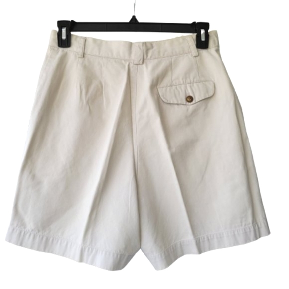 Gap Classic Fit Khaki Off-White/Grey High Waist Shorts 3 Pockets Size 12R - Picture 3 of 15